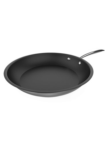 Cecotec Polka Classy Steel Sarten de Acier Inoxydable de 24cm - Mango Remachado - Revestimiento Antiadherente - Adaptée Pour Hor