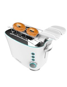 Cecotec Toast and Taste DoubleW Tostadora de Double Ranura - 650W - Ranura Ancha - Pinzas Pour Tostadas - 7 Niveles - Funciones 