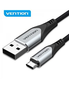 Vention Câble USB 2.0 Mâle à MicroUSB Mâle - 0.5m - 3A 480Mbps - Couleur Noir