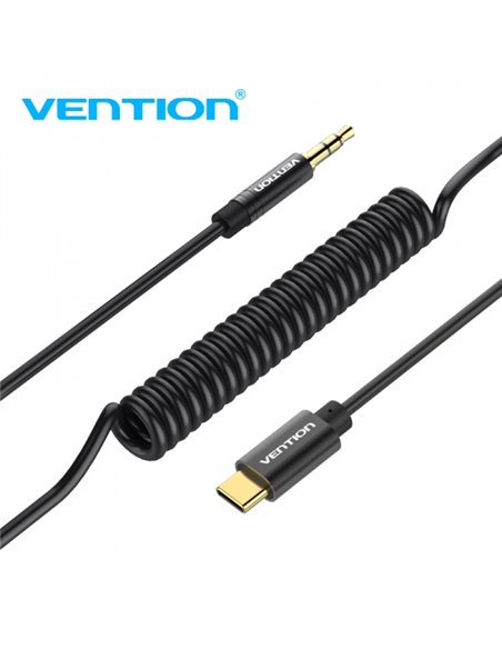 Vention Conversor Audio USB-C à Jack 3.5 Mâle - 1m - Couleur Noir
