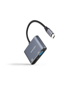 Nanocable Conversor USB-C à HDMI 4Ky VGA - Couleur Gris