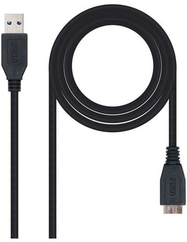 Nanocable Câble USB-À 3.0 Mâle à Micro-USB 3.0 Mâle 1m