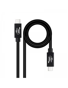 Nanocable Câble USB 4 Gen 3x2 40Gbps 5A/240W - USB-C/M-USB-C/M - 1.8 m - Couleur Noir