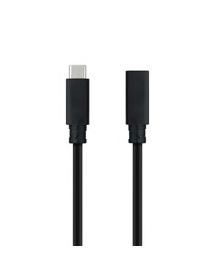 Nanocable Câble Prolongador USB-C 3.2 Mâle à USB-C 3.2 Femelle - Gen2x2 20Gbp - 100W 5A - 4K 60Hz - 1.5 Metros - Couleur Noir