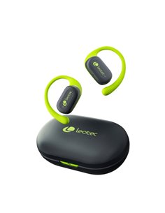 Leotec Open Air Zenith Sport Écouteurs Bluetooth 5.4 - Étui de Charge - 30h Autonomie - Couleur Vert