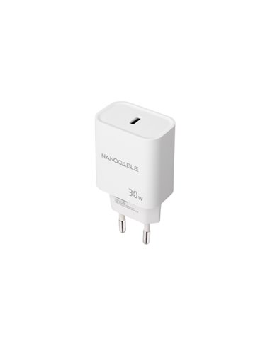 Nanocable Cargador de Pared USB-C/PD 30W - Couleur Blanc