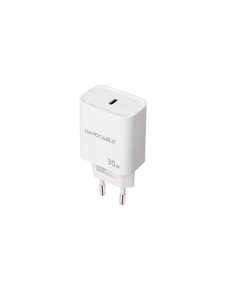 Nanocable Cargador de Pared USB-C/PD 30W - Couleur Blanc