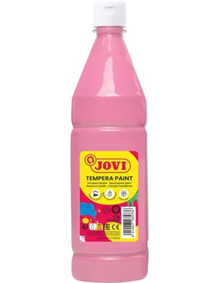 Jovi Tempera Paint Tempera Liquida 1000ml - Base Eau - Lista Pour Usar - Alto Poder Cubriente - Séchage rapide - Excelente Rendi