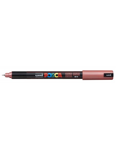 Posca PC-1MR Marqueur de Pintura - Pointe Roller de Fibre 0.7mm - Encre Pigmentada Base al Eau - Résistant à la Luz - Couleur Ro