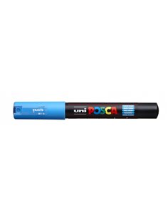 Posca PC-1M Marqueur de Pintura - Pointe Conica 0.7mm - Linea Fina - Encre Base al Eau - Résistant à la Luz - Couleur Bleu Clair
