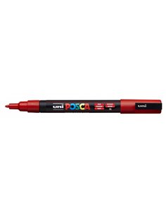 Posca PC-3M Marqueur de Pintura - Pointe Conica 0.9-1.3mm - Encre Base al Eau - Résistant à la Luz - No Permanent - Couleur Roug