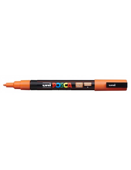 Posca PC-3M Marqueur de Pintura - Pointe Conica 0.9-1.3mm - Encre Base al Eau - Résistant à la Luz - Couleur Orange