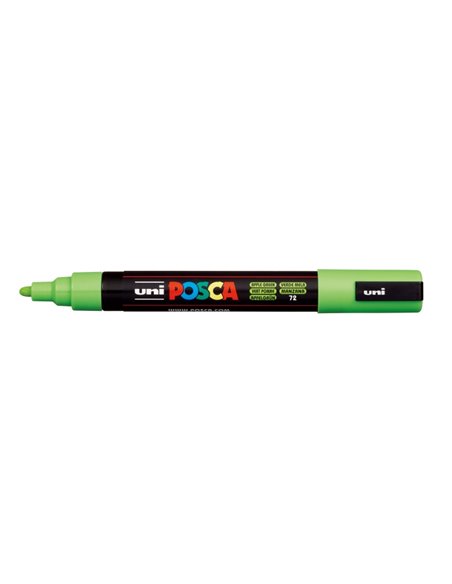 Posca PC-5M Marqueur de Pintura - Pointe de Bala 1.8-2.5mm - Encre Base al Eau - Résistant à la Luz - No Permanent - Couleur Ver