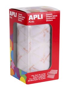 Apli Rollo Avec 2.832 Gomets Triangulares 20x20x20mm - Adhésif permanent - Normas EN-71 et FSC - Adhésif Base Eau - Sans de Diso