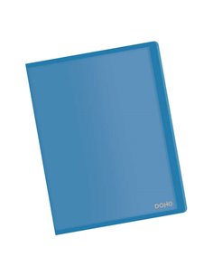 Dohe Chemise Avec 10 Fundas A4 - Couvercle Flexible de Polipropileno - Fundas Transparentes Soldadas - Couleur Bleu
