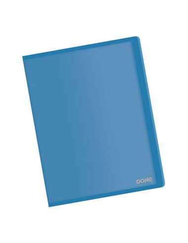 Dohe Chemise Avec 10 Fundas A4 - Couvercle Flexible de Polipropileno - Fundas Transparentes Soldadas - Couleur Bleu