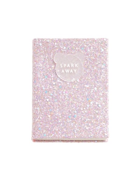 Miquel Rius Back2Fun Cahier Encolado Avec Cubierta de Purpurina Rose et Patch de Silicona - 96 Feuilles Lisas de Papier 100 g/m2