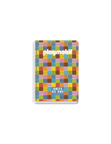 Dohe Playmobil Unite As One Cahier Spirale A5 80 Feuilles Cuadricula 4mm Avec Margen - Couvercle Rigida Impresa à todo Couleur -