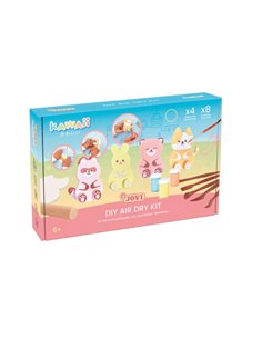 Jovi Kawaii Air Dry Kit Avec Pasta Endurecible 500gr + 4 Plantillas + Pinturas + Complementos - Facile de Moldear - Couleurs ass