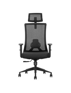 Cromad Senior SE7000 Silla de Bureau - Reposacabezas, Asiento, Support Lumbar et Reposabrazos Ajustables - Bloqueo de la Parte T