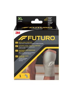 Futuro Comfort Rodillera - Taille XL (49.5 - 55.9cm) - Respirant - Élastique - Couleur Gris