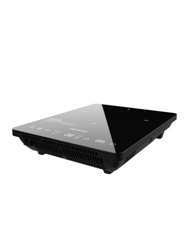 Cecotec Full Crystal Onyx Placa de Induccion Portable - 2000W - Temperatura de 60 à 260°C - Cristal Esmaltado - Tactil - Tempori