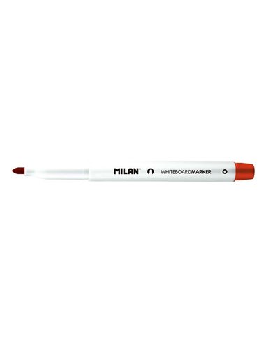 Milan Feutres Pour Tableau Blanca Avec Pointe Ronde - Pointe 3.7 mm - Encre à Base de Alcohol - Borrable en Seco - Couleur Rouge