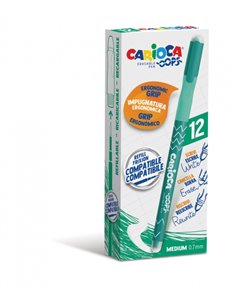Carioca Oops Stylo à bille Borrable - Encre Termo Sensible - Empuñadura Ergonomica Triangular - Pointe de Ø 0.7mm - Double Goma 