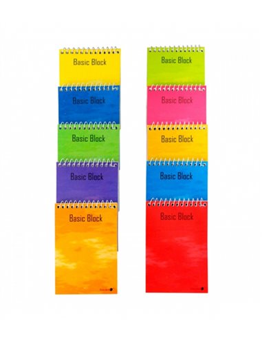 Golden Cahier Spirale Supérieur 12º (85x125mm) 80 Feuilles 60gr Cuadricula - Couvercle Plastificada - Margen Remarcado - Couleur
