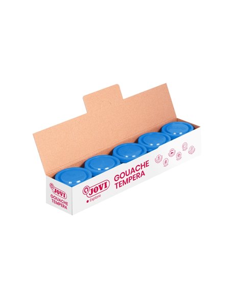 Jovi Bote de Tempera Scolaire 35ml - Aplicacion en Multiples Superficies - Usage Avec Pincel, Rodillo ou Espatula - Couleurs Mez