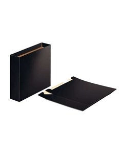 Esselte Cajetin de Carton Pour Archivadores - Taille Folio - Lomo 75mm - Capacité 500 Feuilles - Couleur Noir