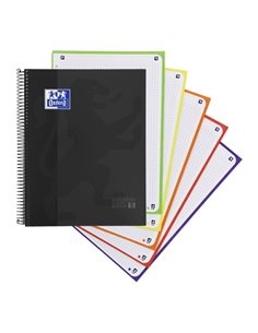 Oxford School Classic A4+ Europeanbook - Couvercle Extradura - 50% Feuilles Gratis - 5x5 - 120 Feuilles