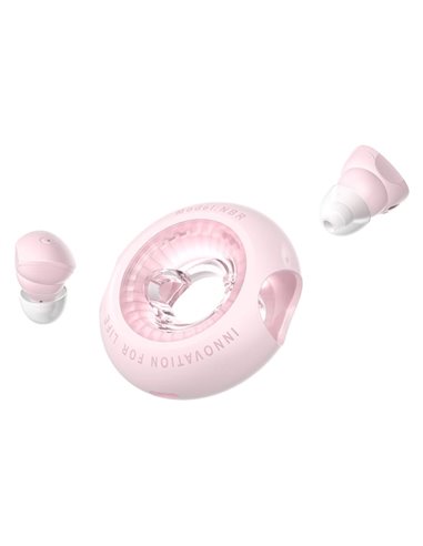 Vention Tiny T17 Écouteurs Bluetooth 5.3 Avec Étui de Charge - True Wireless - 6h Autonomie - LED - Couleur Rose