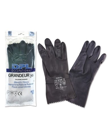 DPL Occupational Grandeur Gants Industriales Taille 9-9 1/2 - Floqués - Épaisseur au niveau de la paume de 0,7mm - Industrie chi
