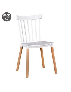 Muvip Pack 2 Sillas Design D800 - Couleur Blanc
