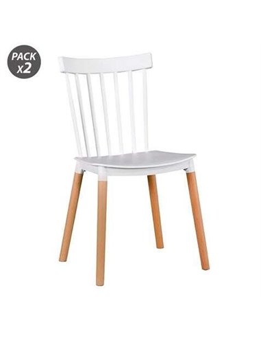 Muvip Pack 2 Sillas Design D800 - Couleur Blanc