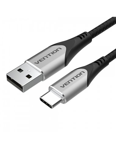 Vention Câble USB-À Mâle à USB-C Mâle 3A 60W 480Mbps - 0.5m - Couleur Gris