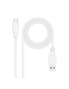 Nanocable Câble 2.0 3A USB-C Mâle à USB-À Mâle - Longueur 0.50m - Couleur Blanc