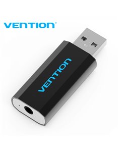 Vention Carte de Sonido Externa USB à CTIA - Couleur Noir Métallisé