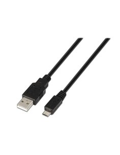 Aisens Câble USB 2.0 - Tipo À Mâle à Micro B Mâle - 3.0m - Couleur Noir