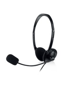 Ewent Écouteurs Estereo USB - Microfono Intégré - Câble de 2.1m - Couleur Noir