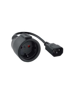 Nanocable Câble Adaptateur Pour SAIs C14 Mâle à CEE7 Femelle 16A 0.25m - Couleur Noir