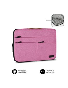 Subblim Housse Air Padding 360 Portable de 13.3" à 14" - Protection 360º Avec Air Padding - Multiples Poches - Résistant et dura