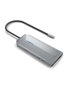 Aisens USB-C Dock 12 En 1 - USB-C à 2xHDMI - 1xRJ45 - 3xUSB-À - 2xUSB-C - 1xUSB-C PD - 1xAudio - 1xSD - 1xMicro SD - 15cm - Coul