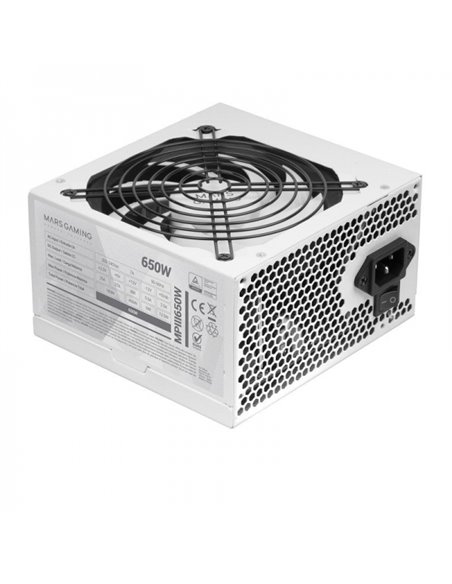 Mars Gaming MPIII650 Alimentation - Tecnologia AI-RPM Silenciosa - 99% Eficiencia DIGITAL APFC - Cables Planos Extra Largos - Ce