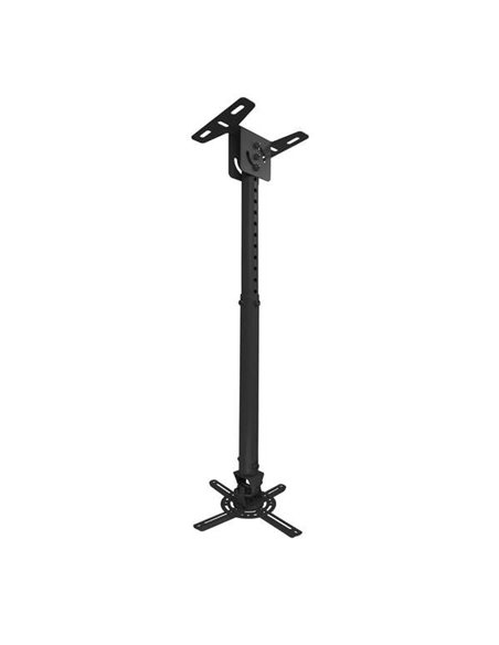 Tooq Support de Techo Pour Proyector - Inclinable et Giratorio - Adapté Pour Techos Inclinados - Peso Max 20Kg - Couleur Noir