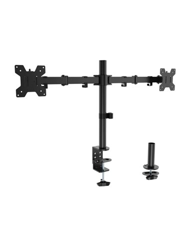 Aisens Support de Mesa Eco Giratorio e Inclinable Pour Monitor/TV 10Kg (3 Pivotes - 2 Brazos) de 17-32" - Couleur Noir