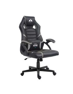 Cromad Serie Nitro Silla Gaming - Altura Regulable Avec Piston de Gas Clase 2 - Cojin Lumbar - Couleur Noir/Gris