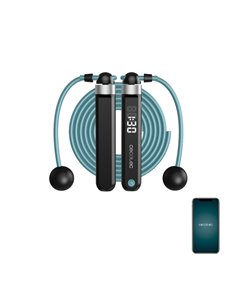 Cecotec Drumfit SmartComba 3000 Connected Comba Intelligente - Cuerda de 3m - Écran LED - 2 Cuerdas de 30cm Pour Espacios Reduci
