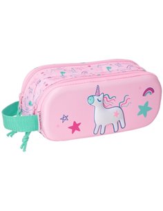 Safta Unicornio Trousse - Fermeture éclair - Anse Latéral - Couleur Rose